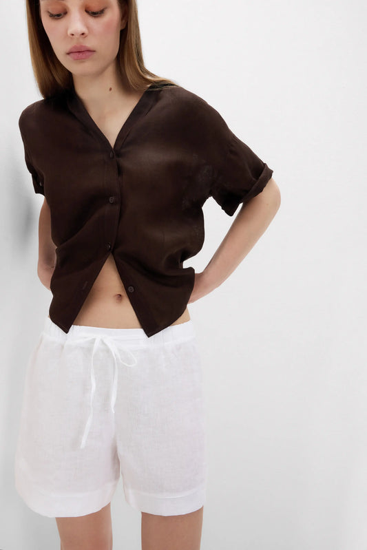 The Pure Linen Shorts in Linen Fabric
