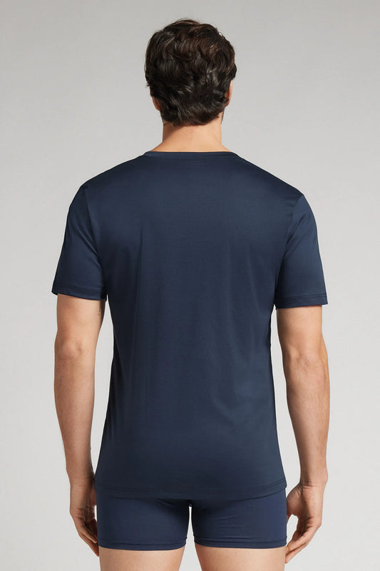 Mercerized Cotton V-Neck T-Shirt filo Premium