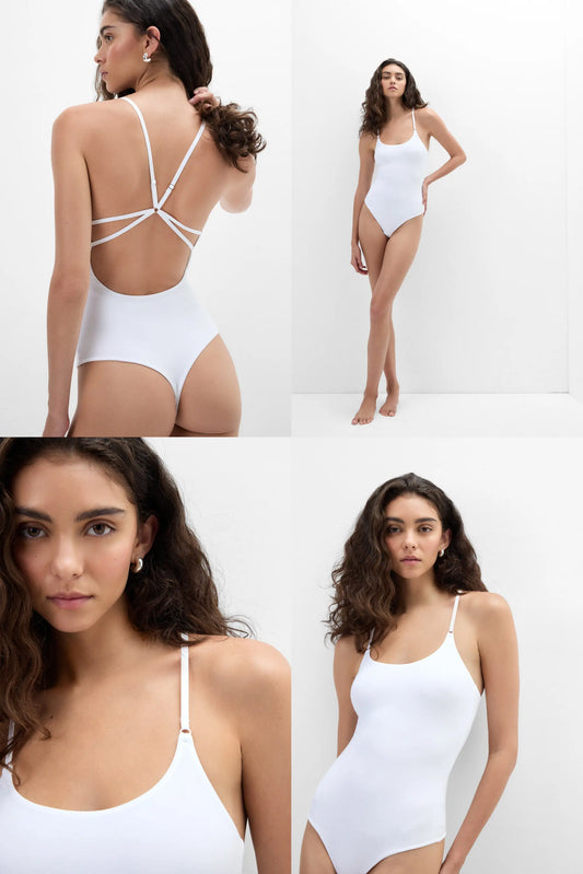 Fresh Bamboo Bodysuit with Back Crisscross