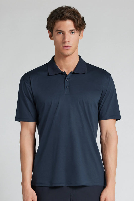 Mercerized Superlight Cotton Polo Shirt with Short Sleeves filo Premium