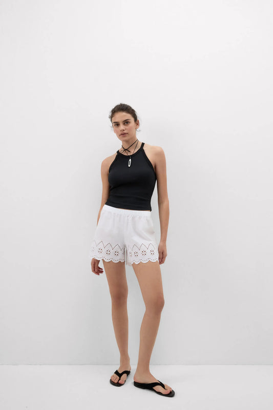 Made with Love Sangallo Cotton Shorts