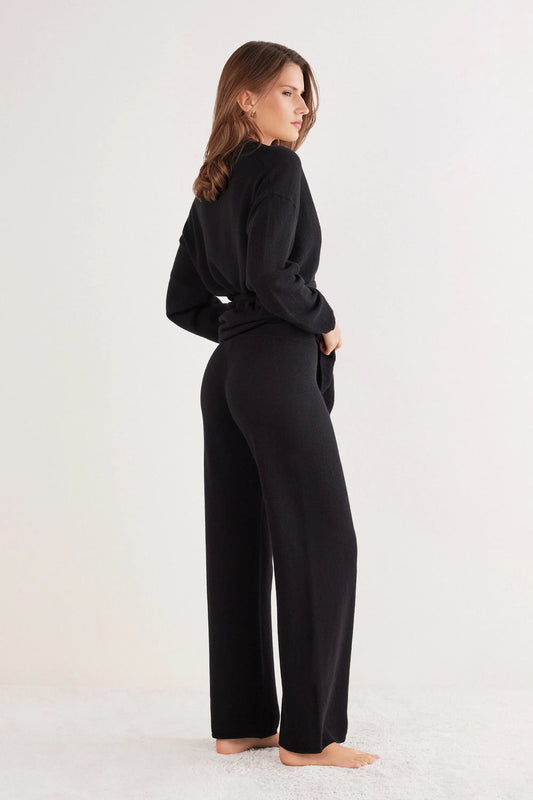 Full Length Palazzo Pants in 100% Cashmere