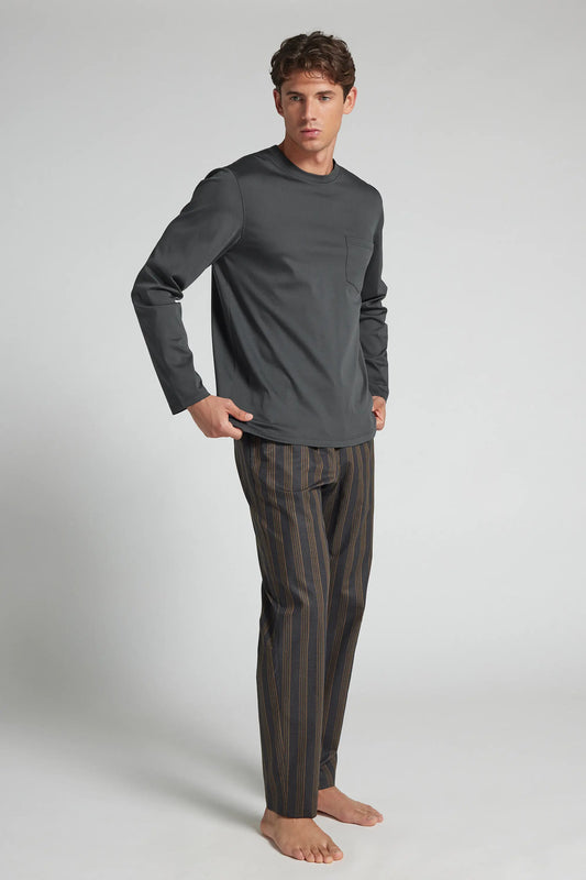 Full Length Pajamas in Mercerized Cotton filo Premium and Cloth